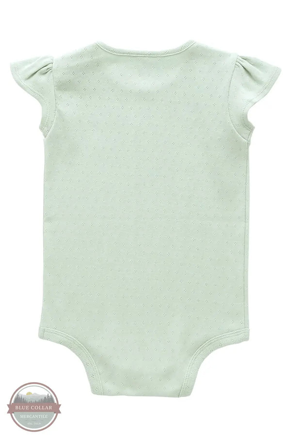 Carhartt CA7100-G305 Tulip Sleeve Script logo Onesie in Green, rear