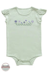 Carhartt CA7100-G305 Tulip Sleeve Script logo Onesie in Green, front