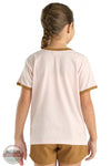 Carhartt CA7110 Short Sleeve Ringer Logo T-Shirt in pink, rear
