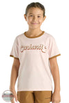 Carhartt CA7110 Short Sleeve Ringer Logo T-Shirt in pink, front