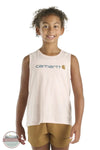 Carhartt CA7125-CP52 Camping Sleeveless T-Shirt in Pink, front