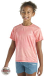 Carhartt CA7128 Force Sun Defender Cloud Camo Short Sleeve T-Shirt in peach, front
