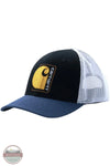 Carhartt CB9009-K01 Twill Trucker Cap in Black, front