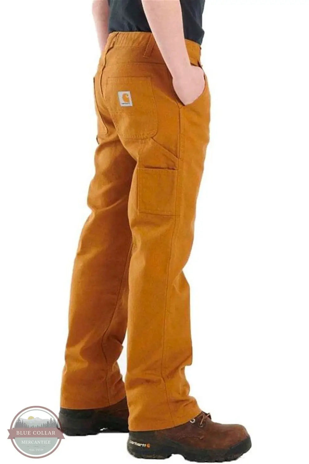 Carhartt CK8311-D15 Canvas Dungaree Pants in Carhartt Brown side view