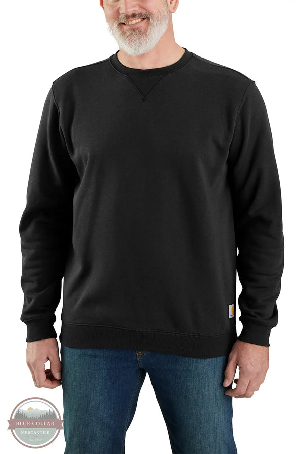 Carhartt K124 Loose Fit Midweight Crewneck Sweatshirt BLK Black Model front view