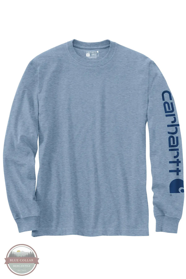 Carhartt K231 H74 Loose Fit Heavyweight Long Sleeve Logo Sleeve Graphic T-Shirt