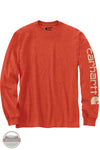Carhartt K231 Q38 Loose Fit Heavyweight Long Sleeve Logo Sleeve Graphic T-Shirt
