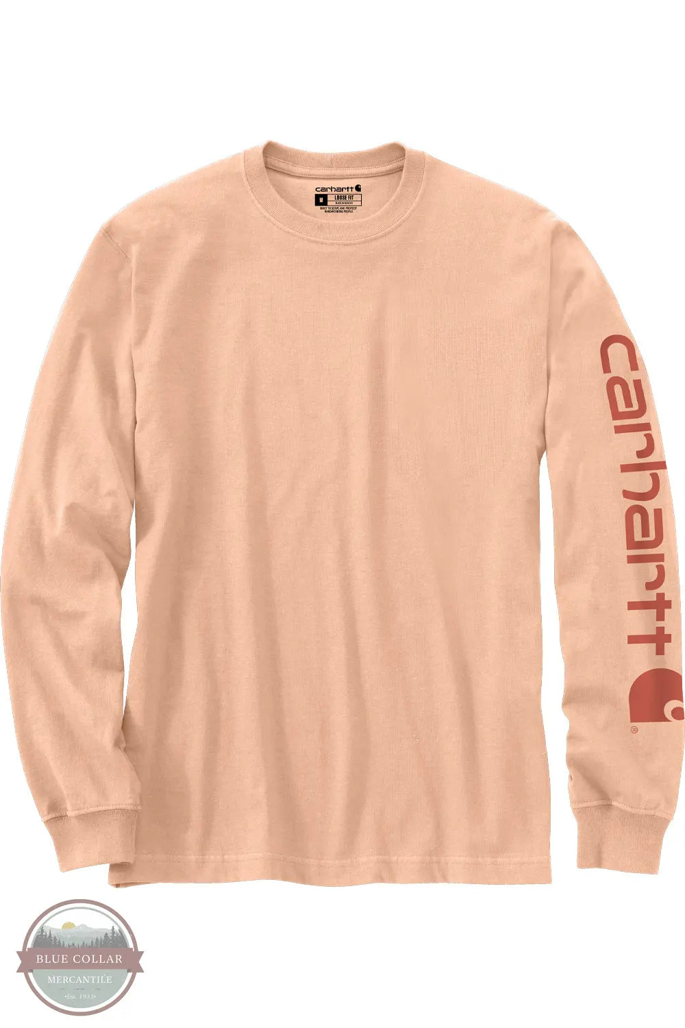 Carhartt K231 Q54 Loose Fit Heavyweight Long Sleeve Logo Sleeve Graphic T-Shirt