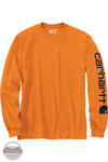 Carhartt K231 Q66 Loose Fit Heavyweight Long Sleeve Logo Sleeve Graphic T-Shirt