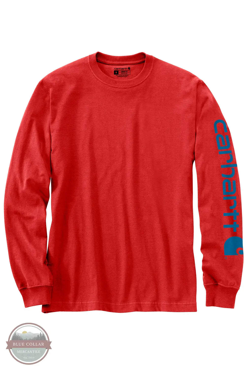 Carhartt K231 R68 Loose Fit Heavyweight Long Sleeve Logo Sleeve Graphic T-Shirt