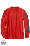 Carhartt K231 R68 Loose Fit Heavyweight Long Sleeve Logo Sleeve Graphic T-Shirt