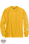 Carhartt K231 Y43 Loose Fit Heavyweight Long Sleeve Logo Sleeve Graphic T-Shirt