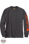 Carhartt K231 CRH Loose Fit Heavyweight Long Sleeve Logo Sleeve Graphic T-Shirt