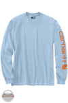 Carhartt K231 HA9 Loose Fit Heavyweight Long Sleeve Logo Sleeve Graphic T-Shirt