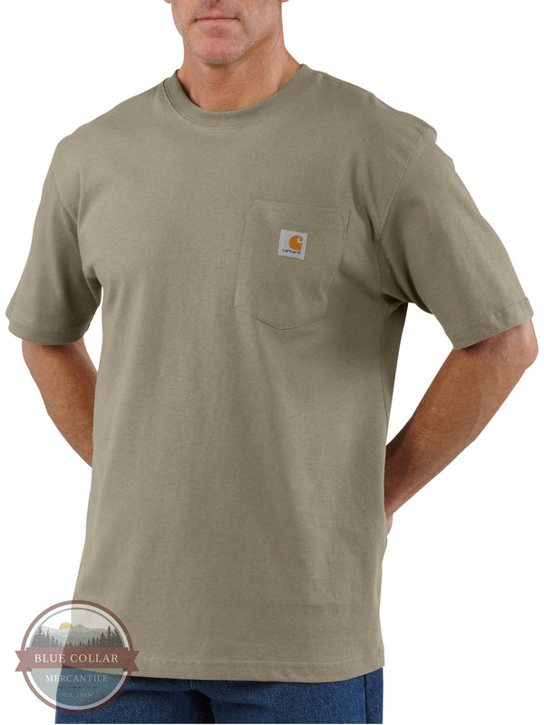 Carhartt K87 Loose Fit Heavyweight Short Sleeve Pocket T-Shirt DES Desert