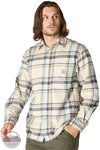 Carhartt 107010-A16 Rugged Flex Relaxed Fit Midweight Flannel Long-Sleeve Plaid Shirt in Oatmeal