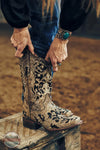 Corral Boots A3648 Brown Inlay & Flowered Embroidery Studded Western Boot, model