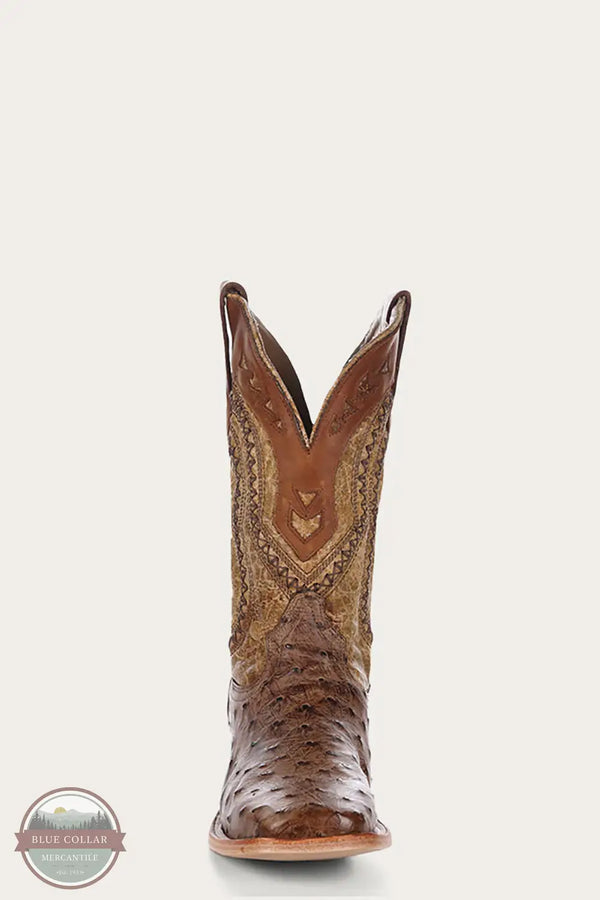 Corral Boots A4008 Orix Ostrich Overlay Woven Embroidery Square Toe Western Boot, front
