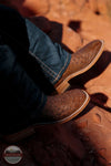 Corral Boots A4008 Orix Ostrich Overlay Woven Embroidery Square Toe Western Boot, model
