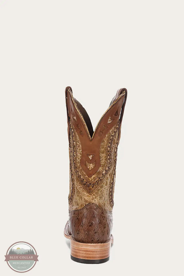 Corral Boots A4008 Orix Ostrich Overlay Woven Embroidery Square Toe Western Boot, rear