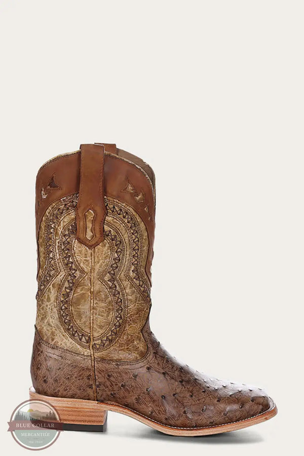 Corral Boots A4008 Orix Ostrich Overlay Woven Embroidery Square Toe Western Boot, side