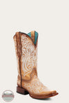 Corral Boots A4580 Blue Luminescent Embroidery Square Western Boot, front