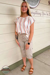 Dash DA1214 Suzanne Adjustable Leg Roll Capris, in sandstone
