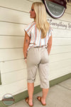 Dash DA1214 Suzanne Adjustable Leg Roll Capris, in sandstone