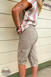 Dash DA1214 Suzanne Adjustable Leg Roll Capris, in sandstone
