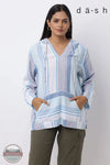 Dash TD4219 Cotton Mesh Baja Jacket in blue stripes