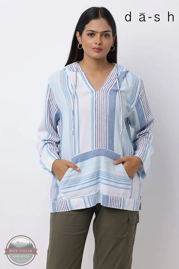 Dash TD4219 Cotton Mesh Baja Jacket in blue stripes