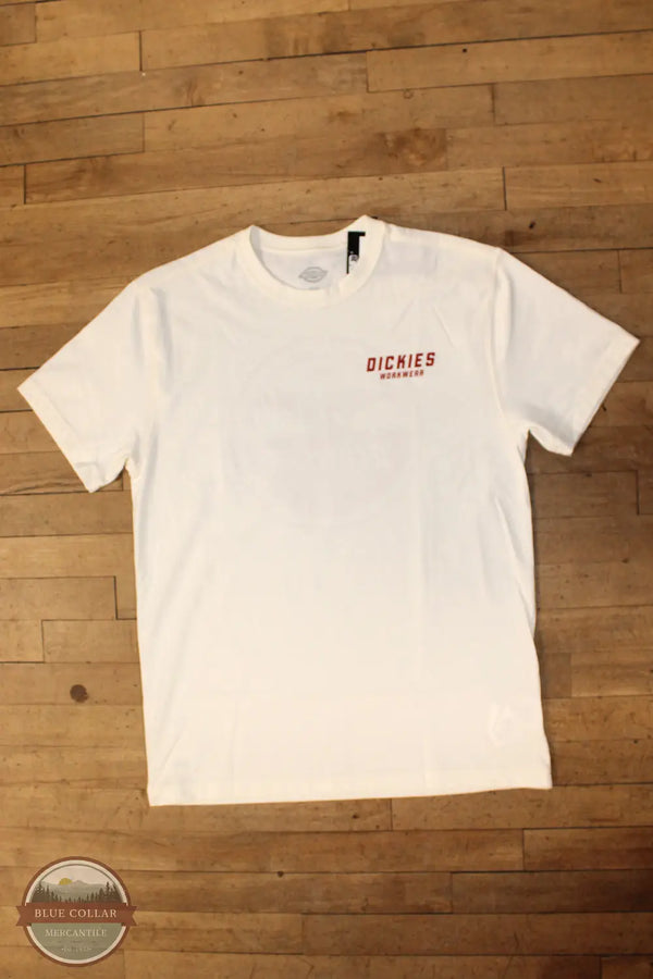 Dickies A862C Eagle Short Sleeve T-Shirt in White, front view