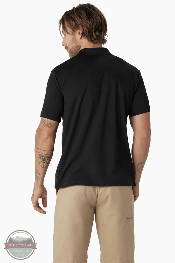 Dickies WS247F Everyday Short Sleeve Polo Shirt in Black, back view