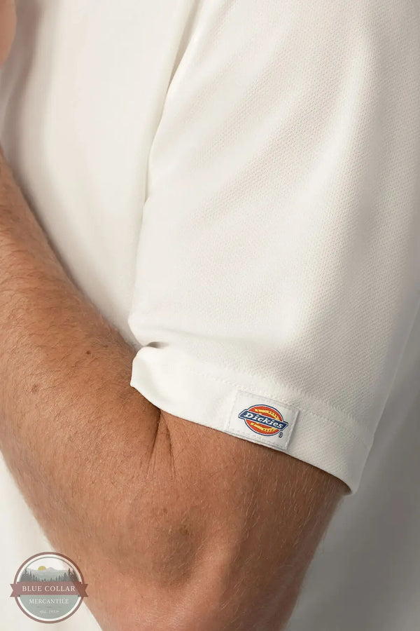 Dickies WS247F Everyday Short Sleeve Polo Shirt in White, zoomed view