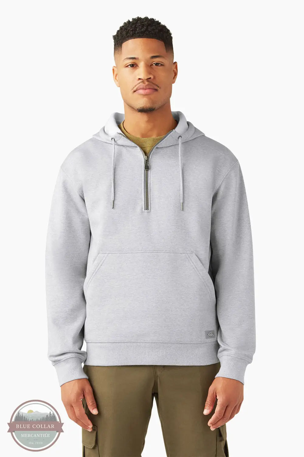 Dickies A85XH Quarter Zip Hoodie in gray, front