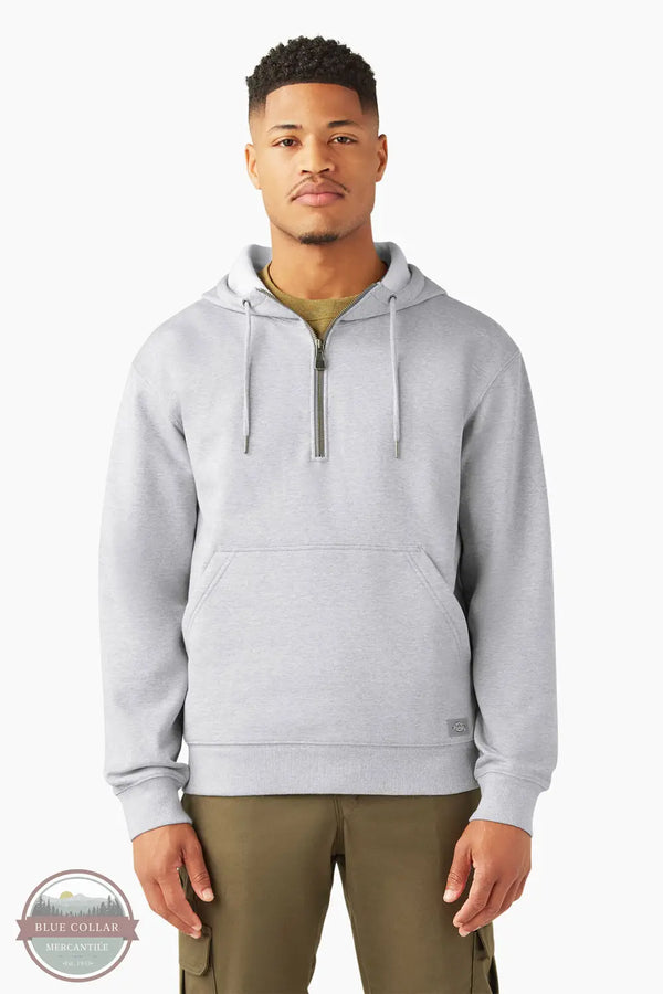 Dickies A85XH Quarter Zip Hoodie in gray, front