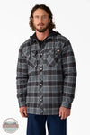 Dickies TJ211 Mens Hooded Sherpa Flannel Shirt Jacket in 0CH, front