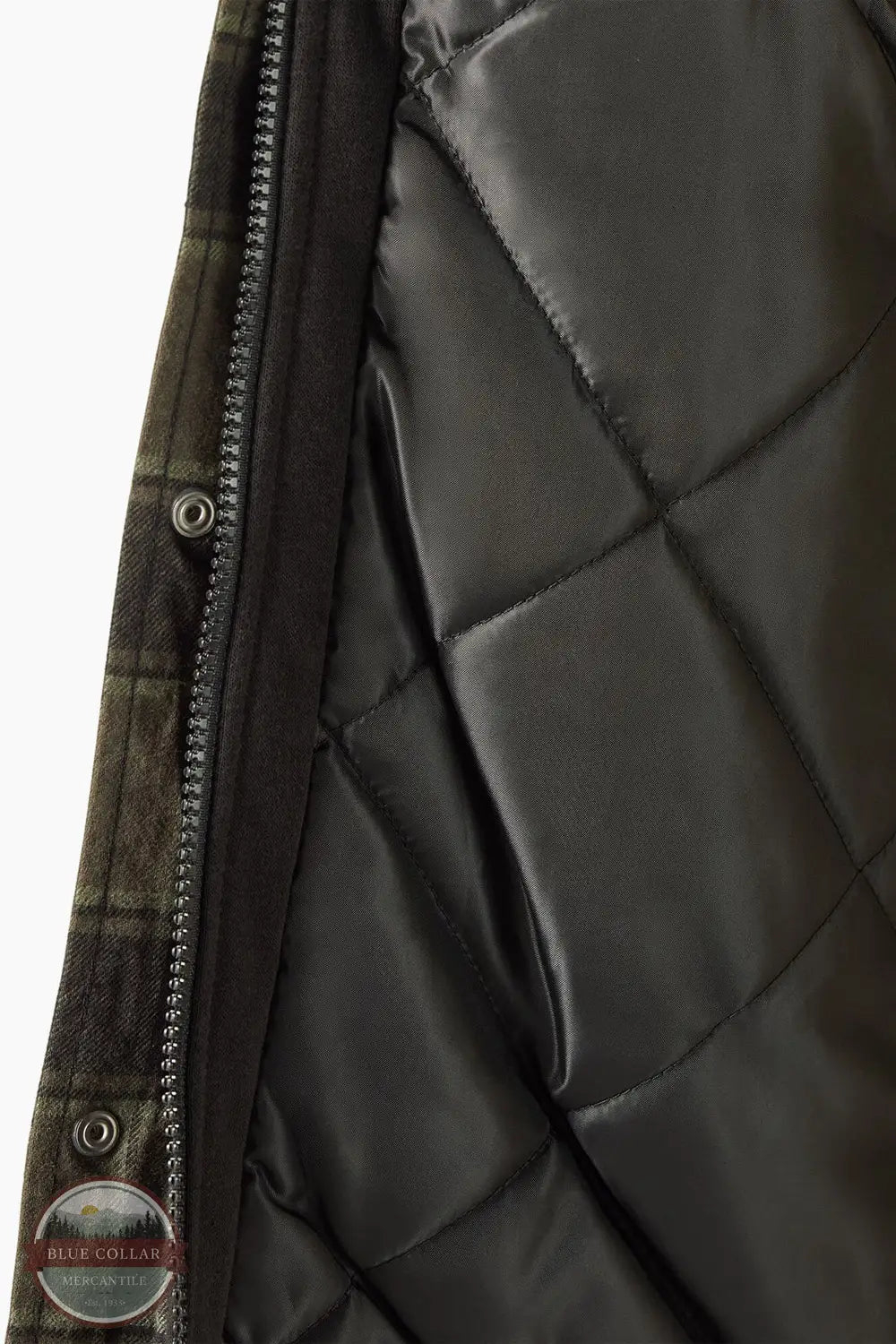 Dickies TJ211 Mens Hooded Sherpa Flannel Shirt Jacket in A49, inside