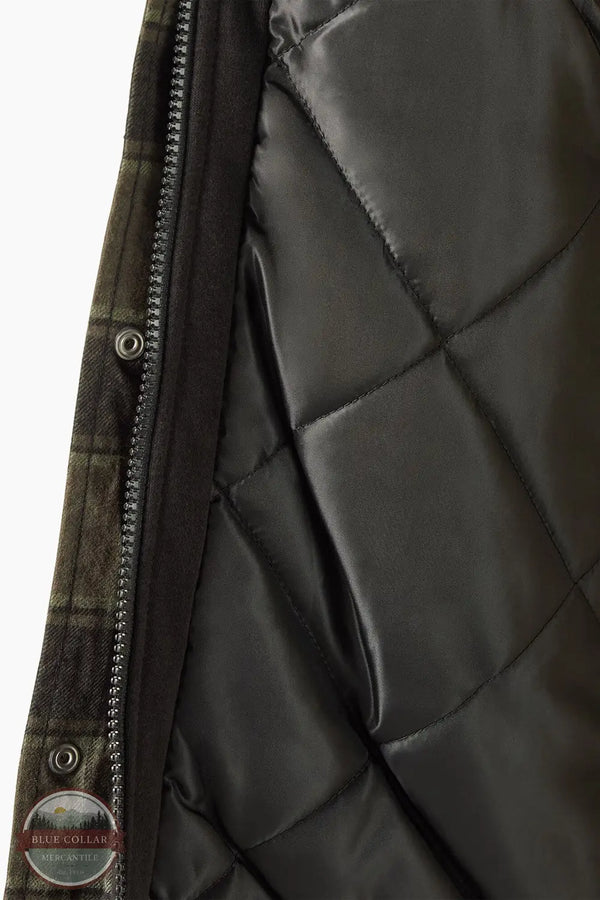 Dickies TJ211 Mens Hooded Sherpa Flannel Shirt Jacket in A49, inside