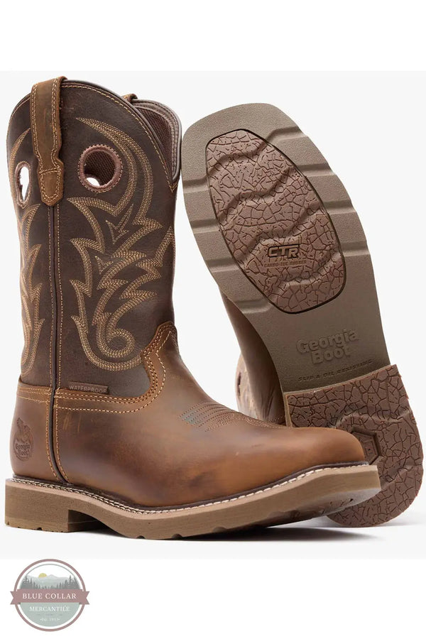 Georgia GB00692 Core 37 Steel Toe 11" Western Boots in brown, front