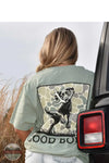 Good Boy 2211 Shed Fetch Short Sleeve T-Shirt in Sage Green, model