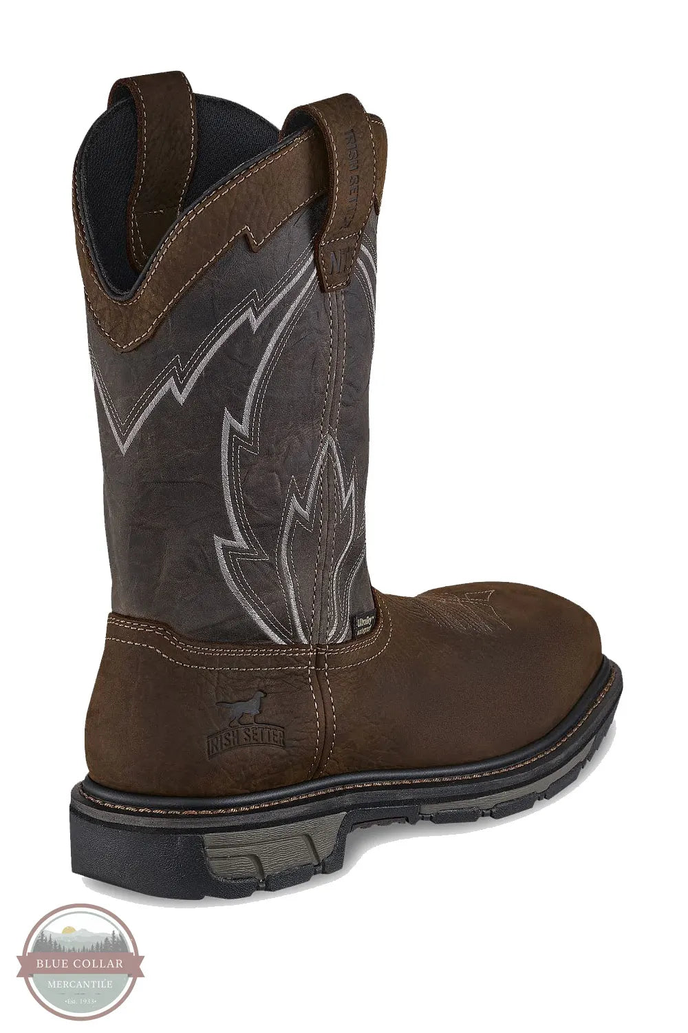 Irish Setter 83996 Marshall 11-inch Waterproof Square Safety Toe Pull-On Boot back heel view