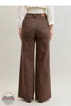 Judy Blue 881008REG High Waisted Retro Wide Leg Jean in Brown, rear