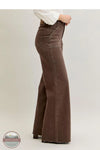 Judy Blue 881008REG High Waisted Retro Wide Leg Jean in Brown, side
