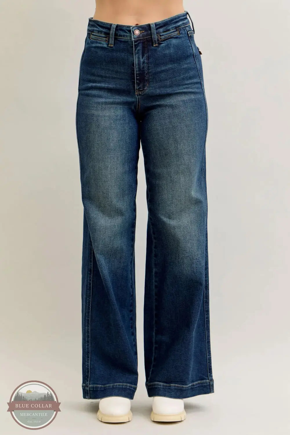 Judy Blue 881023REG High Waisted Retro Wide Leg Jean, front
