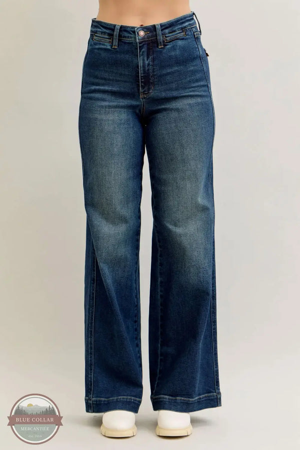 Judy Blue 881023REG High Waisted Retro Wide Leg Jean, front