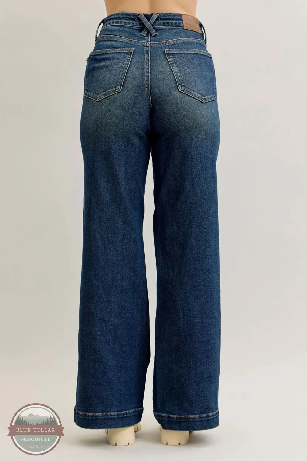 Judy Blue 881023REG High Waisted Retro Wide Leg Jean, rear