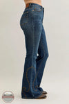 Judy Blue 881033REG High Waisted Western Stud Leg Detailed Flare Jean, side
