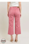Judy Blue 88983REG High Waist Rose Crop Wide Leg Denim Jeans, rear