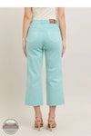 Judy Blue 88984REG High Waist Light Sky Blue Crop Wide Leg Denim Jeans, rear